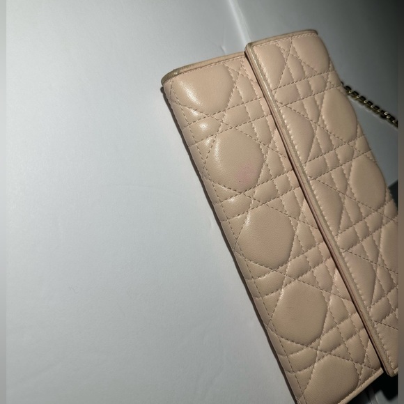 Lady‎ Dior Lambskin Wallet on a chain with Dior Charm Powder Pink - Picture 14 of 16